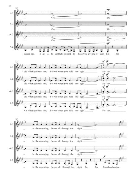 Fever For Ladies A Cappellas S A A 2 Solo Page 2