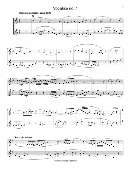 Fifteen Duets From Vocalise Op 12 Page 2