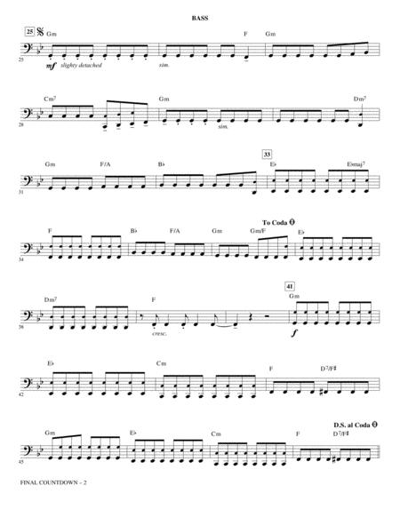 Final Countdown Arr Kirby Shaw Bass Page 2