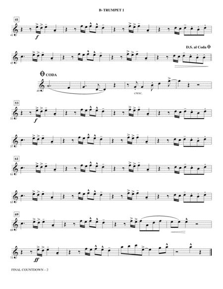 Final Countdown Arr Kirby Shaw Bb Trumpet 1 Page 2