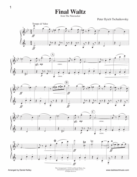 Final Waltz From The Nutcracker For Flute Or Oboe Or Violin Clarinet Duet Music For Two Page 2