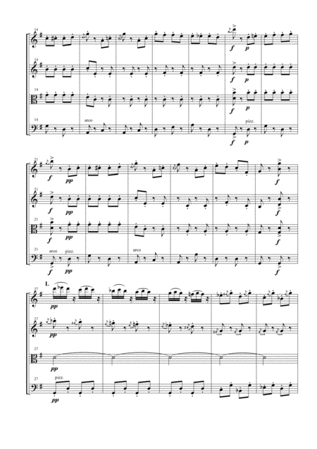 Finale From Dance Of The Hours For String Quartet Page 2