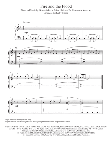 Fire And The Flood Piano Solo Page 2