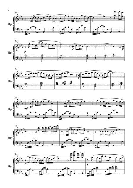 Fireflies Pedal Harp Solo Page 2