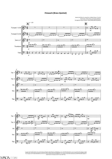 Firework For Brass Quintet Page 2