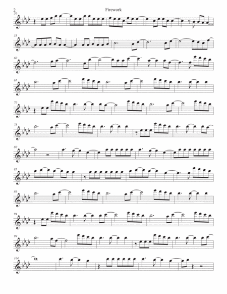 Firework Original Key Violin Page 2
