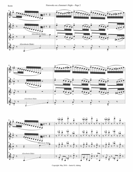 Fireworks On A Summers Night Clarinet Quartet Page 2