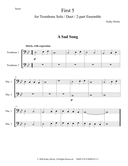 First 5 Trombone Solo Duet Or 2 Part Ensemble Page 2