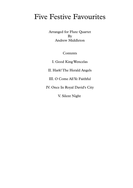 Five Festive Favourites For Flute Quartet Page 2