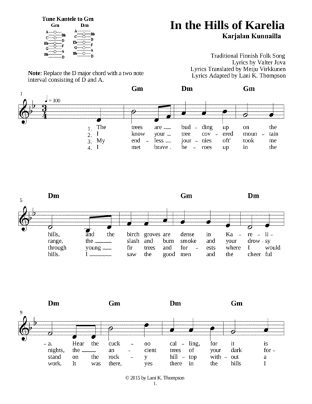 Five Finnish Songs Of Land And Heritage With Sing Able English And Finnish Lyrics Page 2