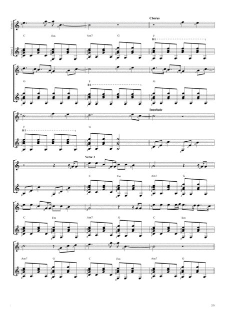 Fix You Duet Guitar Score Page 2