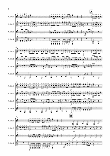 Flamenco Fantastico For Guitar Quartet Page 2