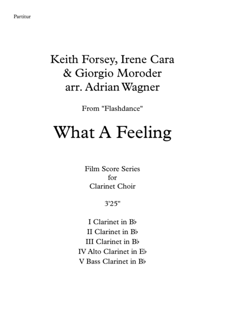 Flashdance What A Feeling Clarinet Choir Arr Adrian Wagner Page 2