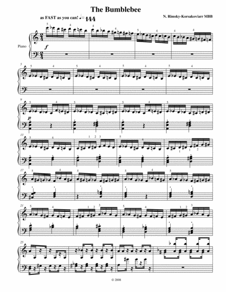 Flight Of The Bumblebee For Piano Solo After Rachmaninoff Page 2