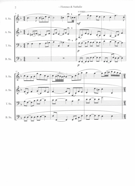 Florence Nathalie Quatuor De Saxophones Page 2