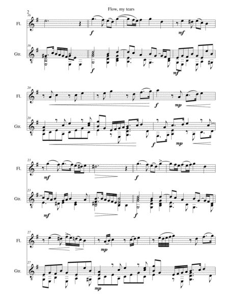 Flow My Tears For Flute And Guitar With Divisions Page 2