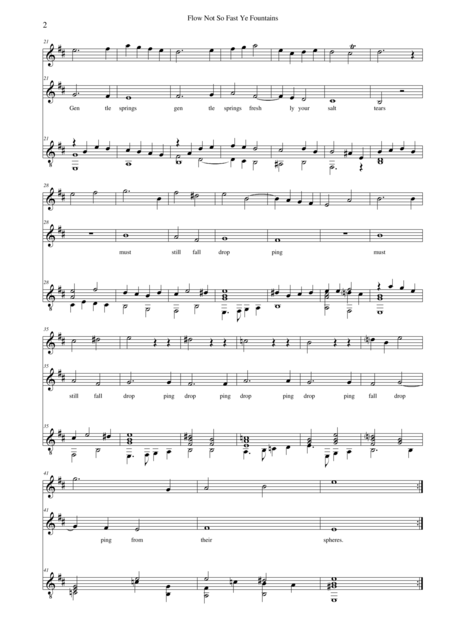 Flow Not So Fast Ye Fountains For Low Voice Guitar And Added Melody Instrument Page 2