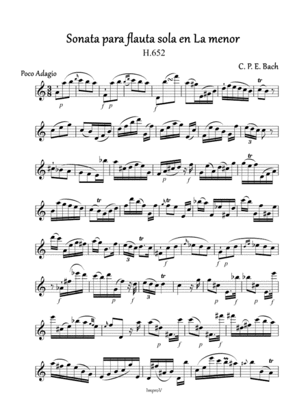 Flute Sonata In A Minor H 562 Page 2