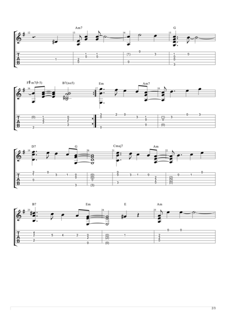 Fly Me To The Moon Fingerstyle Guitar Page 2