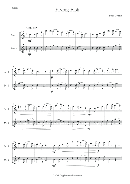 Flying Fish For Sax Duet Page 2