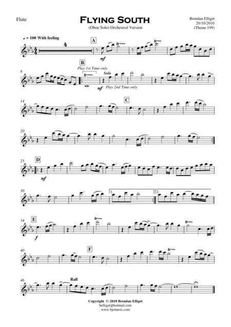 Flying South Oboe Solo With Orchestra Score And Parts Pdf Page 2