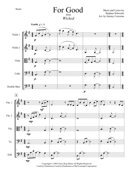 For Good For String Quintet Page 2