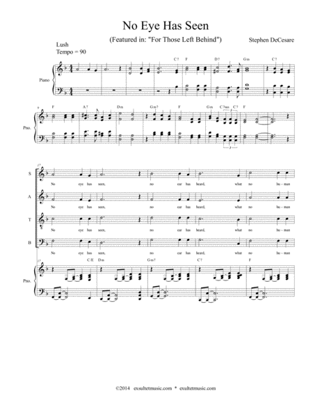 For Those Left Behind Piano Vocal Score Page 2