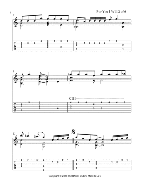 For You I Will Fingerstyle Guitar Page 2