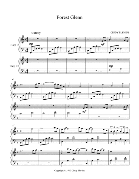 Forest Glenn Arranged For Harp Duet Page 2