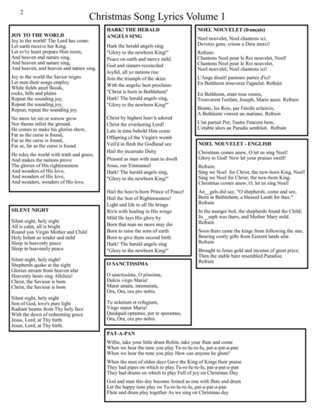 Forty Five Carols For Quartets Lyrics Sheets Page 2