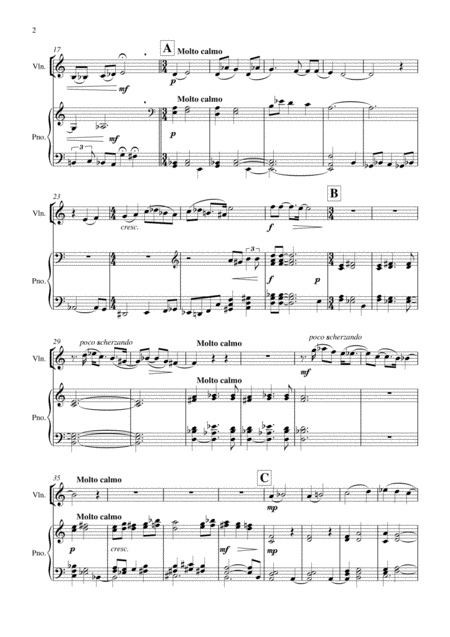 Four Melodies For Violin And Piano Page 2