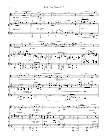 Four Pieces Op 70 For Trombone And Piano Page 2