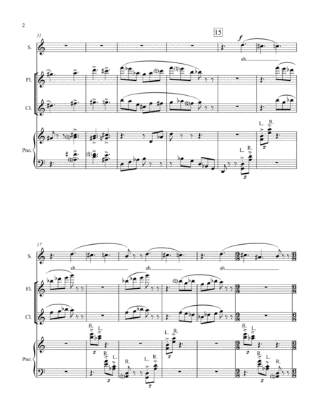 Four Poems For Soprano Flute Clarinet And Piano Page 2