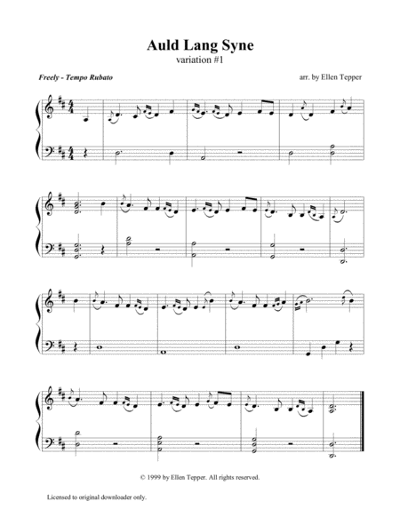 Four Variations On Auld Lang Syne Page 2