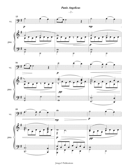 Franck Panis Angelicus For Cello Piano Page 2