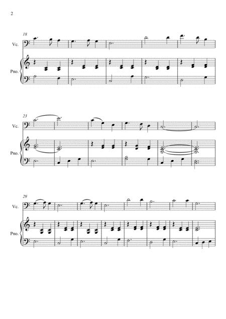 Franz Gruber Silent Night C Key Violoncello Solo Page 2