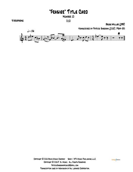 Frasier Title Card 10 For Jazz Quintet Full Score Set Of Parts Page 2