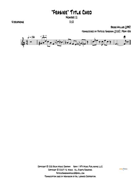 Frasier Title Card 11 For Jazz Quintet Full Score Set Of Parts Page 2