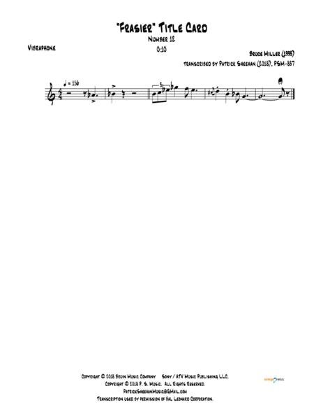 Frasier Title Card 12 For Jazz Quintet Full Score Set Of Parts Page 2