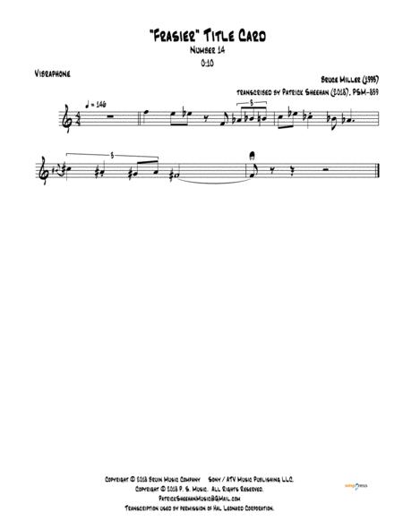 Frasier Title Card 14 For Jazz Quintet Full Score Set Of Parts Page 2