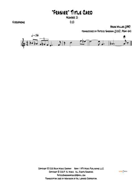 Frasier Title Card 15 For Jazz Quintet Full Score Set Of Parts Page 2