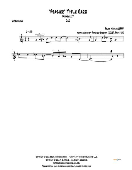 Frasier Title Card 17 For Jazz Quintet Full Score Set Of Parts Page 2