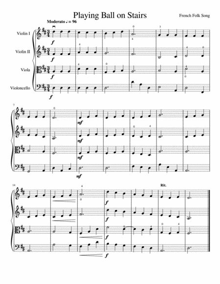 French Folk Song For String Quartet Page 2