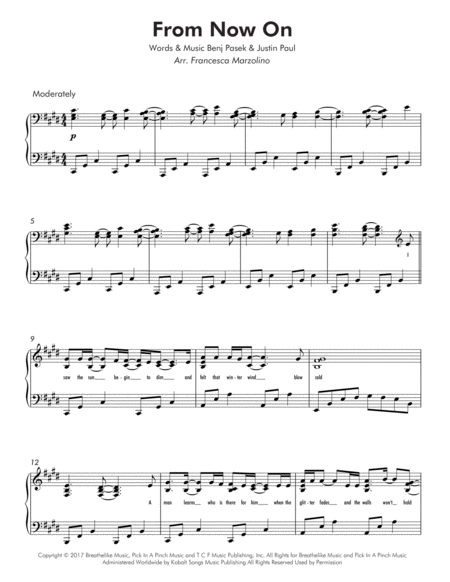 From Now On From The Greatest Showman Late Intermediate Piano Page 2