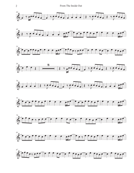 From The Inside Out Easy Key Of C Soprano Sax Page 2