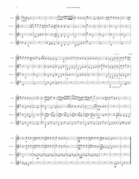 Frosty The Snowman For Clarinet Quartet Page 2