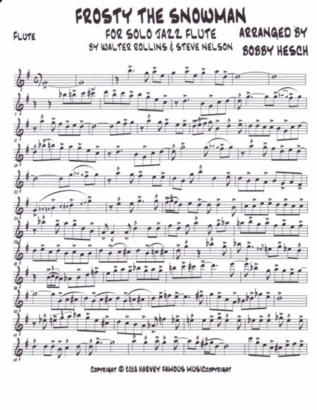 Frosty The Snowman For Solo Jazz Flute Page 2