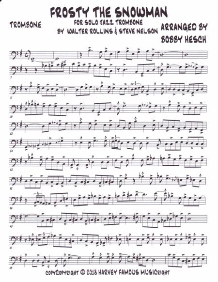 Frosty The Snowman For Solo Jazz Trombone Page 2