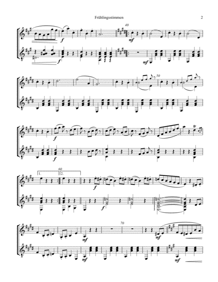 Fruhlingsstimmen Voices Of Spring A Major For Violin And Guitar Page 2