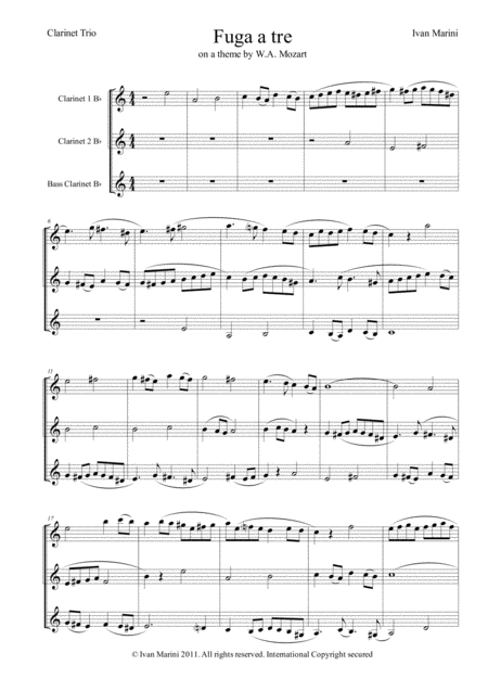 Fuga A Tre On A Theme By W A Mozart For Clarinet Trio Page 2